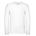 White - Front - B&C Mens #E150 Long Sleeve T-Shirt