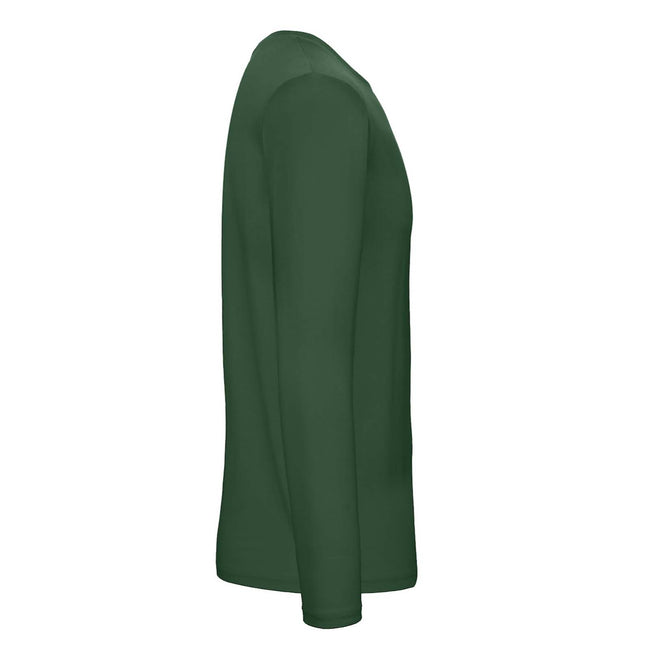 Bottle Green - Side - B&C Mens #E150 Long Sleeve T-Shirt