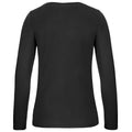 Black - Back - B&C Womens-Ladies #E150 Long Sleeve T-Shirt