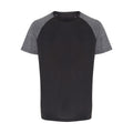Charcoal-Black Melange - Front - TriDri Mens Contrast Sleeve Performance T-shirt