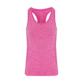 Pink - Front - TriDri Womens-Ladies Seamless 3D Fit Multi Sport Sculpt Vest
