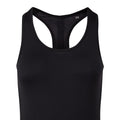 Full Black - Side - TriDri Womens-Ladies Seamless 3D Fit Multi Sport Sculpt Vest