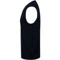 Black - Side - Henbury Mens Sleeveless 12 Gauge V-Neck Fine Knit Jumper