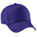 Purple - Front - Beechfield Unisex Plain Original 5 Panel Baseball Cap (Pack of 2)