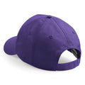 Purple - Side - Beechfield Unisex Plain Original 5 Panel Baseball Cap (Pack of 2)