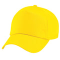 Yellow - Back - Beechfield Unisex Plain Original 5 Panel Baseball Cap (Pack of 2)