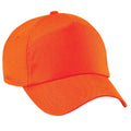 Orange - Front - Beechfield Unisex Plain Original 5 Panel Baseball Cap (Pack of 2)
