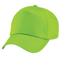 Lime Green - Back - Beechfield Unisex Plain Original 5 Panel Baseball Cap (Pack of 2)