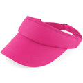 Fuchsia - Back - Beechfield Unisex Sports Visor - Headwear (Pack of 2)