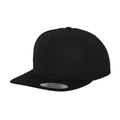 Black - Front - Yupoong Mens The Classic Premium Snapback Cap (Pack of 2)