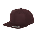 Maroon - Front - Yupoong Mens The Classic Premium Snapback Cap (Pack of 2)