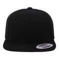 Black-Black - Back - Yupoong Mens The Classic Premium Snapback Cap (Pack of 2)