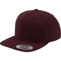 Maroon-Maroon - Front - Yupoong Mens The Classic Premium Snapback Cap (Pack of 2)