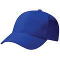 Bright Royal - Back - Beechfield Unisex Pro-Style Heavy Brushed Cotton Baseball Cap - Headwear (Pack of 2)