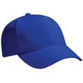 Bright Royal - Front - Beechfield Unisex Pro-Style Heavy Brushed Cotton Baseball Cap - Headwear (Pack of 2)