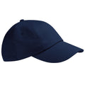 French Navy - Front - Beechfield Unisex Low Profile Heavy Cotton Drill Cap - Headwear (Pack of 2)