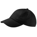 Black - Back - Beechfield Unisex Low Profile Heavy Cotton Drill Cap - Headwear (Pack of 2)