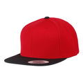 Red-Black - Front - Yupoong Flexfit Unisex Classic Varsity Snapback Cap (Pack of 2)