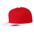 Red-White - Front - Yupoong Flexfit Unisex Classic Varsity Snapback Cap (Pack of 2)