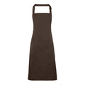 Brown - Front - Premier Colours Bib Apron - Workwear (Pack of 2)