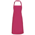 Magenta - Front - Premier Colours Bib Apron - Workwear (Pack of 2)