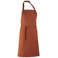 Chestnut - Back - Premier Colours Bib Apron - Workwear (Pack of 2)
