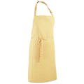 Lemon - Back - Premier Colours Bib Apron - Workwear (Pack of 2)