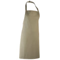 Olive - Back - Premier Colours Bib Apron - Workwear (Pack of 2)