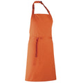Orange - Back - Premier Colours Bib Apron - Workwear (Pack of 2)