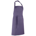 Purple - Back - Premier Colours Bib Apron - Workwear (Pack of 2)