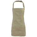 Khaki - Front - Premier Colours 2-in-1 Apron - Workwear (Pack of 2)