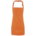Orange - Front - Premier Colours 2-in-1 Apron - Workwear (Pack of 2)