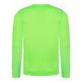 Electric Green - Back - AWDis Just Cool Mens Long Sleeve Cool Sports Performance Plain T-Shirt