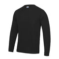 Jet Black - Front - AWDis Just Cool Mens Long Sleeve Cool Sports Performance Plain T-Shirt