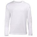 Arctic White - Front - AWDis Just Cool Mens Long Sleeve Cool Sports Performance Plain T-Shirt