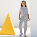 Heather Grey - Back - Skinni Minni Childrens-Kids Slim Cuffed Jogging Bottoms-Trousers (Pack of 2)