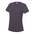 Charcoal - Front - AWDis Just Cool Womens-Ladies Sports Plain T-Shirt