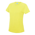 Electric Yellow - Front - AWDis Just Cool Womens-Ladies Sports Plain T-Shirt