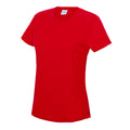 Fire Red - Front - AWDis Just Cool Womens-Ladies Sports Plain T-Shirt