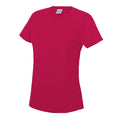 Burgundy - Side - AWDis Just Cool Womens-Ladies Sports Plain T-Shirt