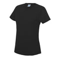 Jet Black - Front - AWDis Just Cool Womens-Ladies Sports Plain T-Shirt