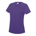 Purple - Front - AWDis Just Cool Womens-Ladies Sports Plain T-Shirt
