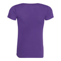 Purple - Back - AWDis Just Cool Womens-Ladies Sports Plain T-Shirt