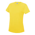 Sun Yellow - Front - AWDis Just Cool Womens-Ladies Sports Plain T-Shirt