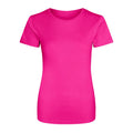 Hyper Pink - Front - AWDis Just Cool Womens-Ladies Sports Plain T-Shirt