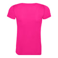 Hyper Pink - Back - AWDis Just Cool Womens-Ladies Sports Plain T-Shirt