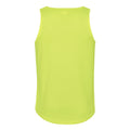 Electric Yellow - Back - AWDis Just Cool Mens Sports Gym Plain Tank - Vest Top