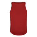 Fire Red - Back - AWDis Just Cool Mens Sports Gym Plain Tank - Vest Top