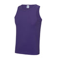 Purple - Front - AWDis Just Cool Mens Sports Gym Plain Tank - Vest Top