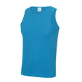 Sapphire Blue - Front - AWDis Just Cool Mens Sports Gym Plain Tank - Vest Top